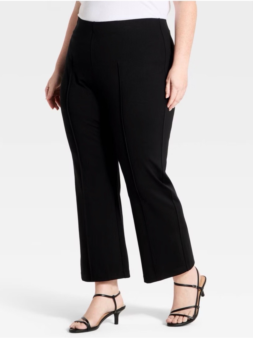 A New Day Kick Flare High Rise Stretch Pants Black Size 16 Regular NWT